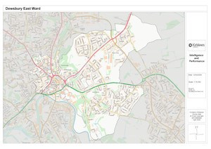 map of Dewsbury East ward