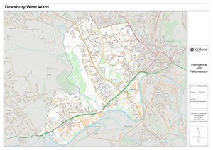 map of Dewsbury West ward